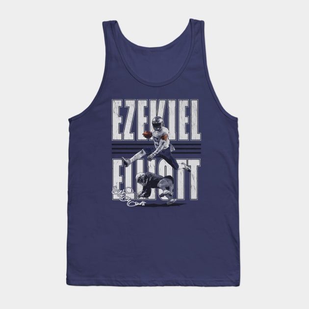 Ezekiel Elliott New England Hurdle Tank Top by ClarityMacaws